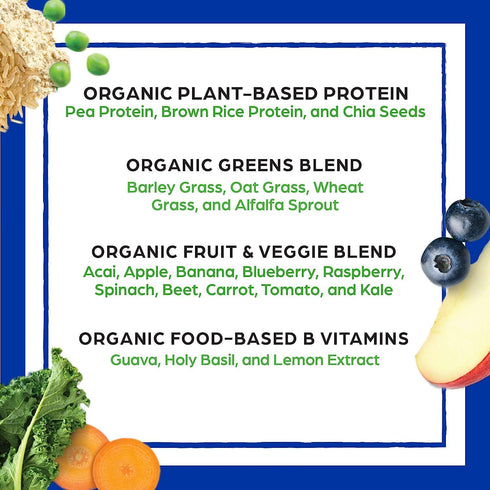 Orgain Organic Vegan Meal Replacement Protein Powder, Vanilla Bean, 20g Protein, 2.01lb