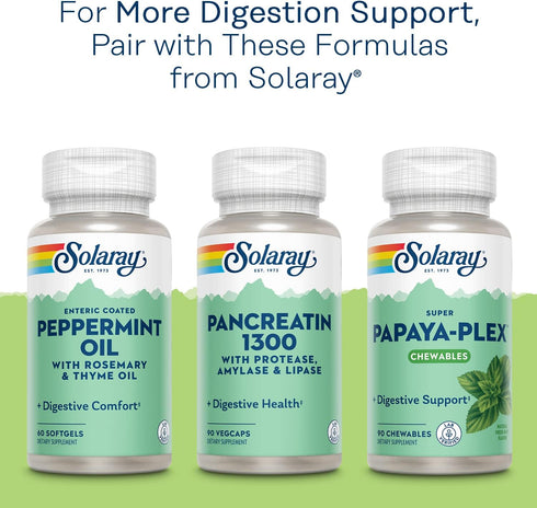 SOLARAY Betaine HCL with Pepsin - High Potency Hydrochloric Acid Formula for Healthy Digestion, 60-Day Guarantee, 275