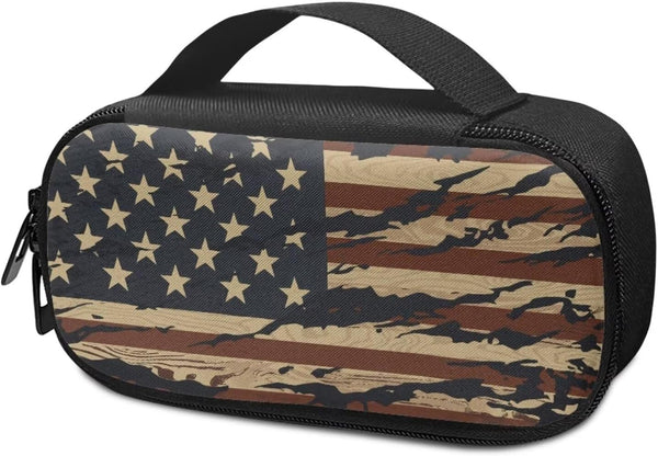 American US Flag Insulin Pen Cooler Travel Case, Waterproof Diabetic Medication Insulated Organizer for Insulin Pen &