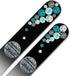 Mont Bleu Set of 2 Glass Nail Files, Hand Decorated with Crystals, Black Velvet Sleeve, Genuine Czech Glass