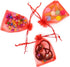 50pc Red Organza Sheer Fabric Gifts Wrap Bags, Drawstring Sachet for Baby Shower Favor, Coin, Necklace, Festival Decor