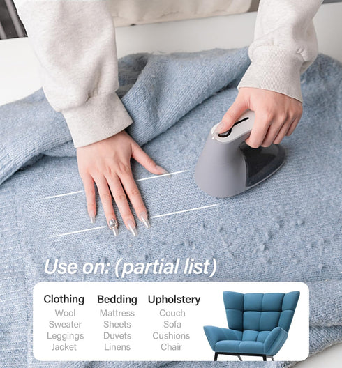 Bymore Fabric Shaver, Lint Remover Defuzzer for Clothes and Furniture, 6-Leaf Blades