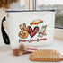 Peace Love Cosmetic Bag for Women, Accessories Organizer, Travel Essentials Purse Toiletry Pouch with Zipper