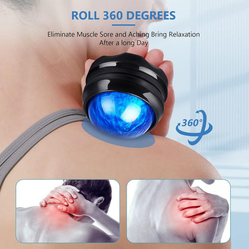 Massage Roller Ball, Neck Massager for Pain Relief, Deep Tissue Tool for Sore Muscle Relief