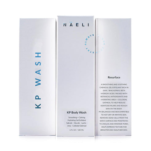 Keratosis Pilaris & Acne Exfoliating Body Wash Cleanser - 14% Glycolic & Salicylic Acid, 6 Oz