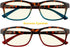 Success Eyewear Computer Glasses Set of 2 Pairs, Anti Glare Spring Hinge, Ombre Color for Men and Women