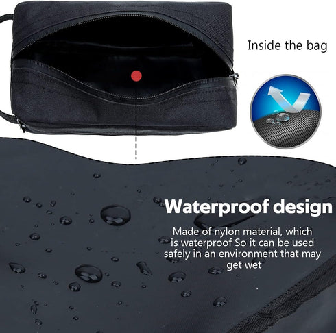 Travel Toiletry Bag for Women and Men, Water-resistant Shaving Bag with Divider and Handle for Toiletries