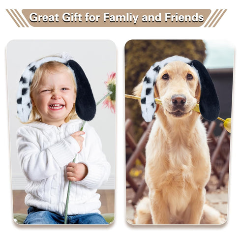 Animals Ears Headband - Realistic Dalmatian, Cat, Bunny, Dog Ears for Halloween Christmas Costume Makeup Party