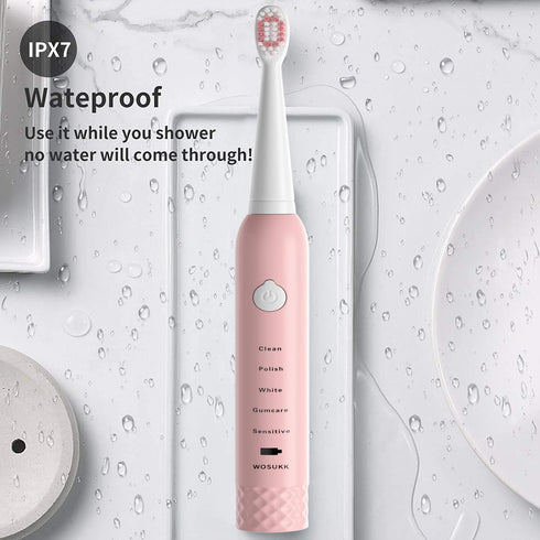 WOSUKK 2-Min 4 Kids Electric Toothbrushes for Adults Sonicare Electric Toothbrush Rechargeable Electrical Toothbrush