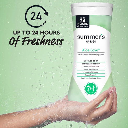 Summer's 15 Oz, Pack 3 Eve Aloe Love All-Over Daily Feminine Wash, Gentle pH-Balanced Body Wash for Women Removes
