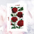 Zonon 50 2 Pcs Red Rose Paper Guest Towels Floral Guest Napkin Ply Disposable Paper Hand Towels Bathroom Decorative
