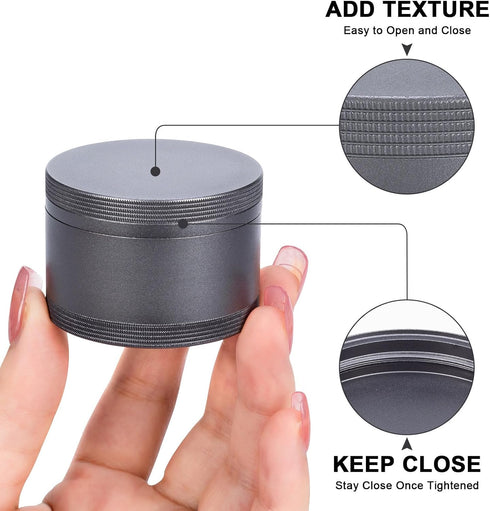 Metal Pill Box Pill Case - Waterproof Travel Medicine Organizer, Round Aluminum Alloy Storage for Daily Pills, Gray Big