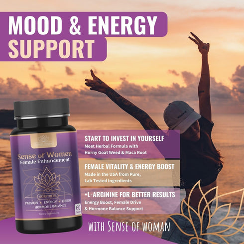 senseOfeeling 60 Sense of Women Natural Female Enhancement Pills | Female Libido Booster for Women to Increase Mood