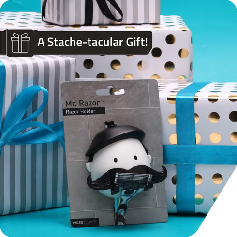 PELEG Design Mr. Razor – Suction Razor Holder for Shower Bathroom, Unique Gifts