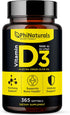 Vitamin D3 1000 IU Softgels, 365 Count, High Potency Vit D 3 Pills for Immune Support & Mood
