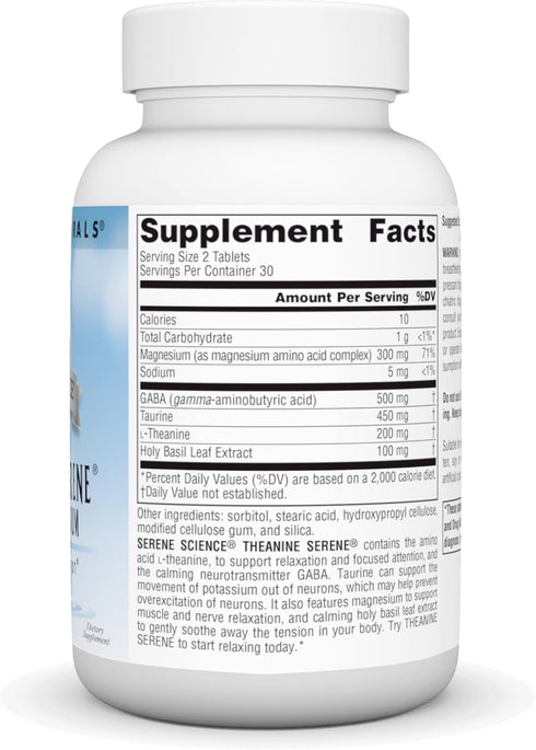 Source Naturals Serene Science L-Theanine with Magnesium and GABA - 60 Tablets