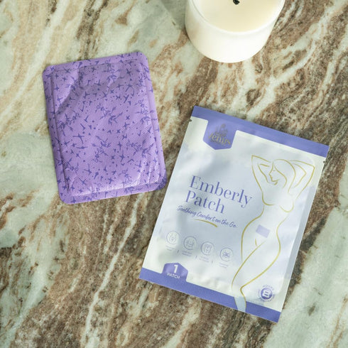 Period Cramp Relief Menstrual Patch Heat Pads for Pain Relief & PMS | Portable Heating Pad | Emberly Self-Heating Patch
