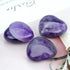 Marrywindix 10 Packs 1 Inch Healing Crystal Natural Amethyst Heart, Carved Palm Worry Stone for Chakra Reiki