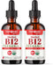 LIQUIDHEALTH Organic Methyl Vitamin B12 Liquid Drops with Tart Cherry Juice, Vegan, Sugar Free, Non-GMO (2 Pack)