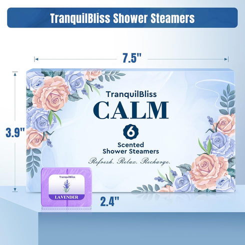 Shower Steamers with Natural Fragrance, 6 Pack Bath Bombs for Luxury Self Care & Relaxation, Gifts for Women & Men