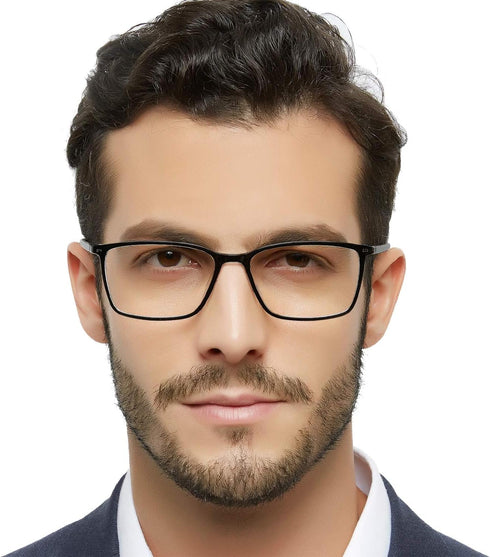 MARE AZZURO Reading Glasses, 2.75 Men Stylish Readers, Classic Transparent Reader Glasses +275 for Male