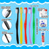 30pcs Disposable Toothbrushes with Toothpaste, Individually Wrapped Travel Toothbrush Kit in Bulk (5 Colors)