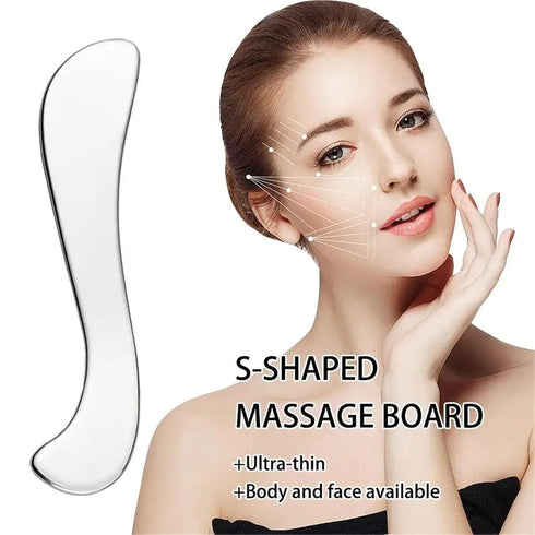 Yiodauh 6 Scraping Massage Tool Pcs Stainless Steel Gua Sha Tool Manual Massage Scraping Board Physical Therapy Pain