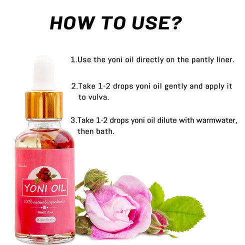 Wovarkie 2 Packs 100% (1 oz/30 ml) Yoni Oil for Women, All Natural Feminine Oil Intimate Deodorant for Women, Ph