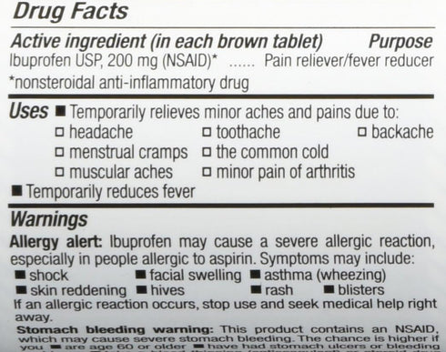 Geri Care IBUPROFEN Pain Relief Tablets, 100 Count