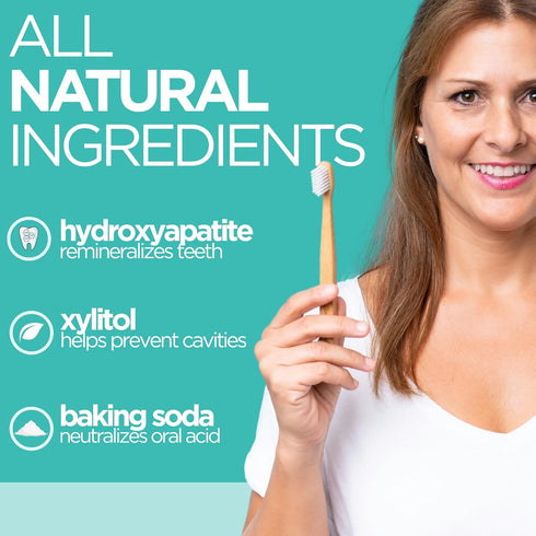 Wellnesse Whitening Hydroxyapatite Toothpaste with Xylitol, Natural Fluoride-Free, 4 oz (Pack of 1), Fresh Mint Flavor