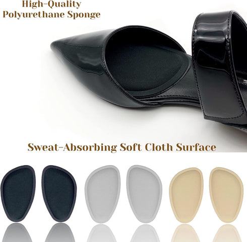 CB 4-Pairs Forefoot Metatarsal Pads, Ball-of-Foot Cushions for Pain Relief, for Men & Women, Style B-No Sticker