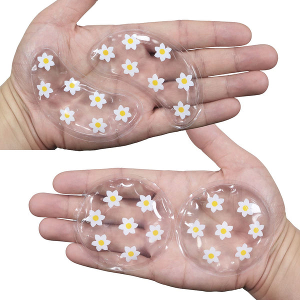 Gel Ice Pack Reusable Cooling Under Eye Pads, Hot Cold Treatment Pack for Redness and Pain Relief
