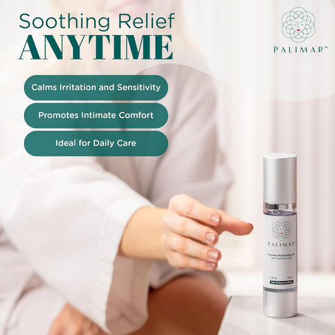 PALIMAR 50ml Intimate Care Gel with Hyaluronic Acid, pH Balance Feminine Hydrating Gel, Odorless, Soothing pH Balance