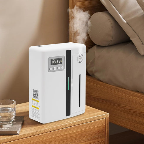RIQUIPAI 6.7Oz 35dB Cold Air Scent Diffuser, Scent Air Machine with Removable Oil Bottle, Low Noise Fragrance Machine