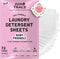 ZERO TRACE Baby Friendly Laundry Detergent Sheets, 72 Loads, Eco-Friendly, Hypoallergenic