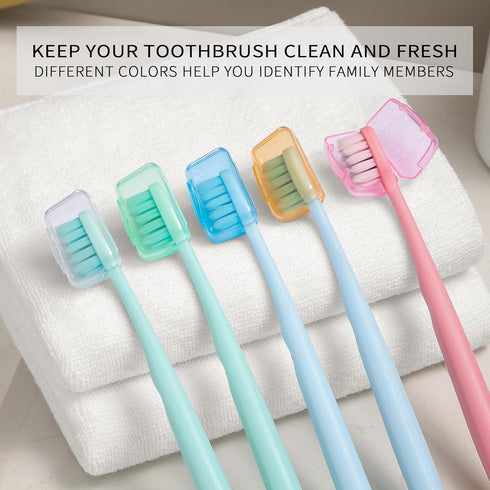 Muslish 20 Pack Travel Toothbrush Head Covers - Portable Toothbrush Pod Caps for Home and Travel