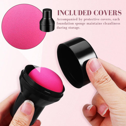 Ipetboom Mushroom Makeup Sponge with Handle, Powder Puff Blender for Makeup Foundation Applicator