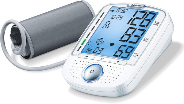Beurer BM50 Talking Upper Arm Blood Pressure Monitor, Digital Machine with Automatic Cuff