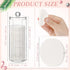 20 Pcs White Makeup Sponge with Acrylic Container Round Powder Puff Cosmetic Sponge Round Foam Pad Beauty Makeup Foundation Powder Blender for Wet and Dry Dual Use