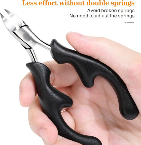 Toenail Clippers, Professional Thick & Ingrown Nail Clippers for Men & Seniors, Podiatrist Recommended Stainless Steel