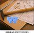 ZUNOXAZ 10pcs Handrail End Cap for Bed, Bedside Guardrail Protective Bumper, Plastic Bed Frame End Caps Enhance Safety