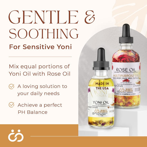 USA Made Yoni Oil, Restores pH Balance, Relieves Drynesss Mint Fresh Feminine Care Oil, Reduces Odor, All Natural