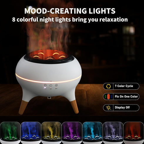 Pmxoaink 260ml 7-Colour Essential Oil Diffuser with Remote Control, LED Lights, Timer & Mist Humidifier for Home