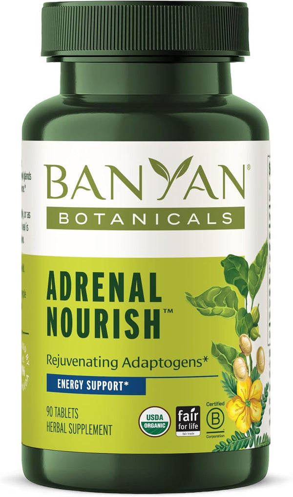 Banyan Botanicals Adrenal Nourish – Organic Adaptogen Supplement for Natural Energy with Organic Ashwagandha, Gokshura
