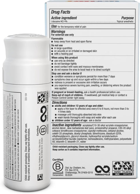 Icy Hot Maximum Strength Lidocaine Pain Relief Liquid - No-Mess Applicator, 2.5 Ounces