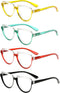 Eyekepper 4 Pack Reading Glasses, Large Frame Oversize Ladies Half Moon Design Readers