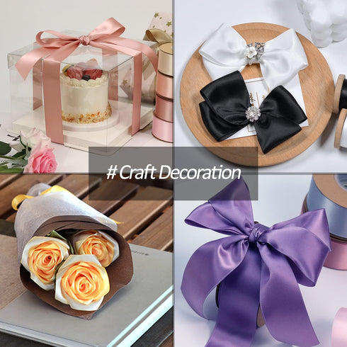 1-1/2" Wide x 100 Yards Single Face Polyester Satin Ribbon, Red for Crafts, Gift, Hair Bows, Wedding Party Decoration