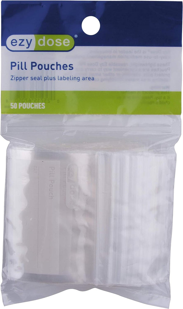 Ezy Dose Pill Packs | Pill and Vitamin Organizer Pouches | 50
