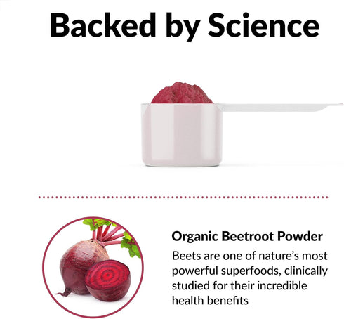 FORCE FACTOR Total Beets Organic Beetroot Powder - Superfood Supplement, USDA Organic, Vegan, Unflavored, 180 Servings