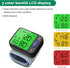 Automatic Wrist Blood Pressure Monitor with Voice, Digital 3 Color Backlit LCD Display, 240 Readings for Dual Users